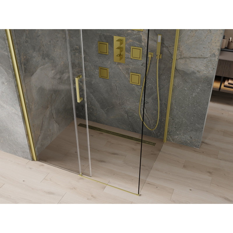 Mexen Omega kabina prysznicowa rozsuwana 120 x 70 cm, transparent, złota - 825-120-070-50-00