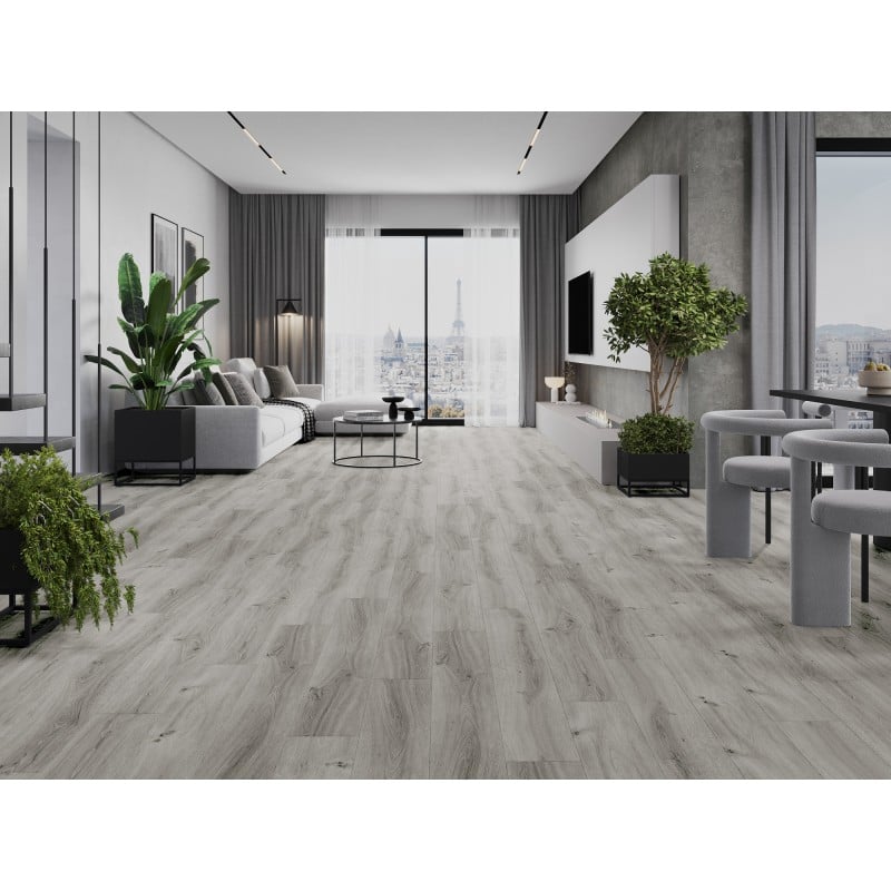 Mexen Harrison próbka paneli winylowych SPC 6,5 mm, podkład IXPE 1,5 mm, 4 V-Fuga, Dąb - F1044-S