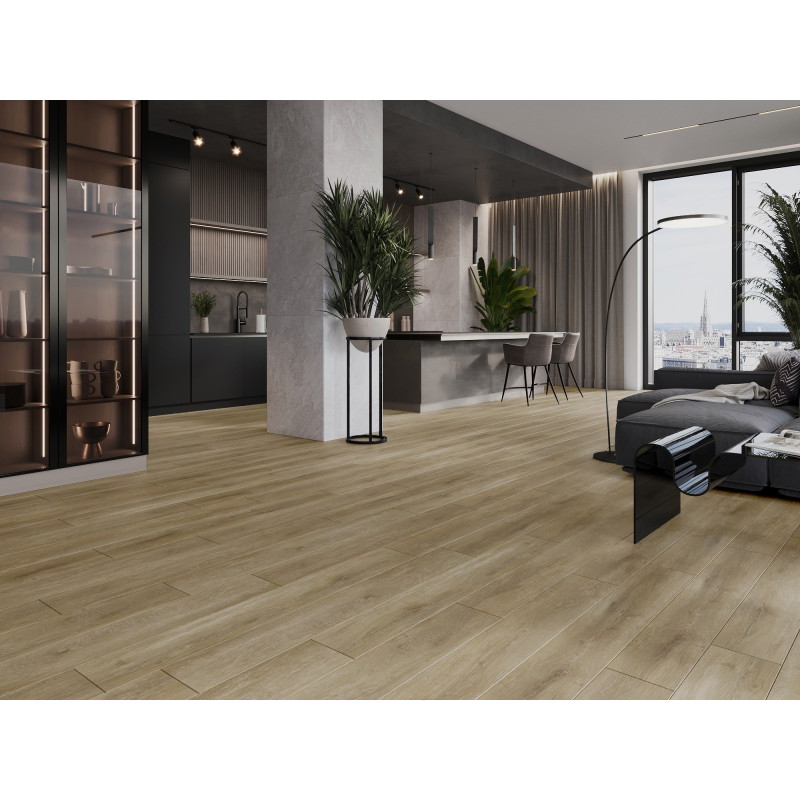 Mexen Clermont  próbka paneli winylowych SPC 6,5 mm, podkład IXPE 1,5 mm, 4 V-Fuga, Dąb - F1053-S