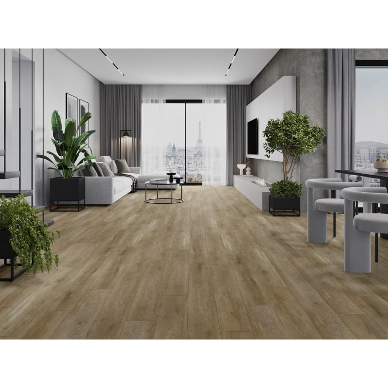 Mexen Clermont  próbka paneli winylowych SPC 6,5 mm, podkład IXPE 1,5 mm, 4 V-Fuga, Dąb - F1053-S