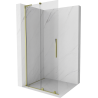 Mexen Velar L ścianka prysznicowa rozsuwana Walk-in 90 x 200 cm, transparent 8 mm, złota - 871-090-003-03-50
