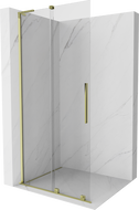 Mexen Velar L ścianka prysznicowa rozsuwana Walk-in 90 x 200 cm, transparent 8 mm, złota - 871-090-003-03-50