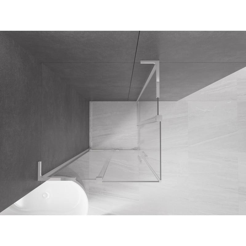 Mexen Velar L Duo kabina prysznicowa rozsuwana 100 x 100 cm, transparent, chrom - 871-100-100-02-03-01