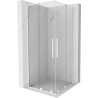 Mexen Velar L Duo kabina prysznicowa rozsuwana 80 x 80 cm, transparent, biała - 871-080-080-02-03-20