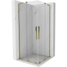 Mexen Velar L Duo kabina prysznicowa rozsuwana 80 x 80 cm, transparent, złota - 871-080-080-02-03-50