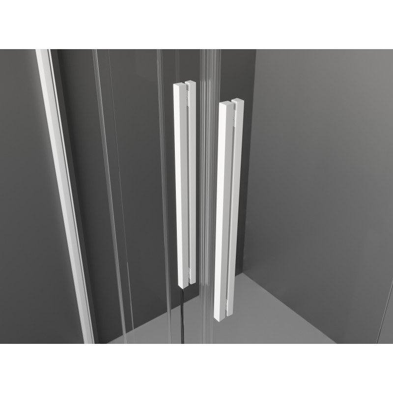 Mexen Velar L Duo kabina prysznicowa rozsuwana 90 x 90 cm, transparent, biała - 871-090-090-02-03-20
