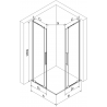 Mexen Velar L Duo kabina prysznicowa rozsuwana 100 x 100 cm, transparent, złota - 871-100-100-02-03-50