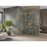 Mexen Omega kabina prysznicowa rozsuwana 140 x 70 cm, transparent, złota - 825-140-070-50-00