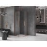 Mexen Velar L Duo kabina prysznicowa rozsuwana 90 x 90 cm, transparent, różowe złoto - 871-090-090-02-03-60
