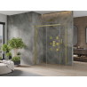 Mexen Omega kabina prysznicowa rozsuwana 140 x 70 cm, transparent, złota - 825-140-070-50-00