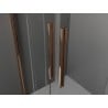 Mexen Velar L Duo kabina prysznicowa rozsuwana 90 x 90 cm, transparent, różowe złoto - 871-090-090-02-03-60