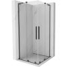 Mexen Velar L Duo kabina prysznicowa rozsuwana 90 x 90 cm, transparent, gun gray szczotkowany - 871-090-090-02-03-66