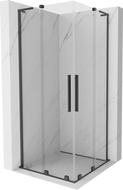 Mexen Velar L Duo kabina prysznicowa rozsuwana 90 x 90 cm, transparent, gun gray szczotkowany - 871-090-090-02-03-66