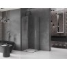 Mexen Velar L Duo kabina prysznicowa rozsuwana 80 x 80 cm, transparent, gun gray szczotkowany - 871-080-080-02-03-66