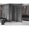 Mexen Velar L Duo kabina prysznicowa rozsuwana 100 x 100 cm, transparent, gun gray szczotkowany - 871-100-100-02-03-66