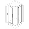 Mexen Velar L Duo kabina prysznicowa rozsuwana 100 x 100 cm, transparent, miedź szczotkowana - 871-100-100-02-03-65
