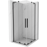 Mexen Velar L Duo kabina prysznicowa rozsuwana 80 x 80 cm, transparent, czarna - 871-080-080-02-03-70
