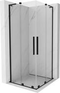 Mexen Velar L Duo kabina prysznicowa rozsuwana 90 x 90 cm, transparent, czarna - 871-090-090-02-03-70
