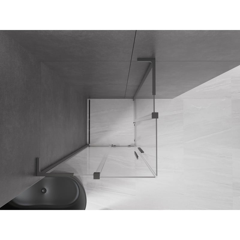 Mexen Velar L Duo kabina prysznicowa rozsuwana 100 x 100 cm, transparent, gun metal - 871-100-100-02-03-95