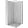 Mexen Velar L Duo kabina prysznicowa rozsuwana 80 x 80 cm, transparent, nikiel szczotkowany - 871-080-080-02-03-97