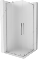 Mexen Velar L Duo kabina prysznicowa rozsuwana 80 x 80 cm, szron, chrom - 871-080-080-02-33-01