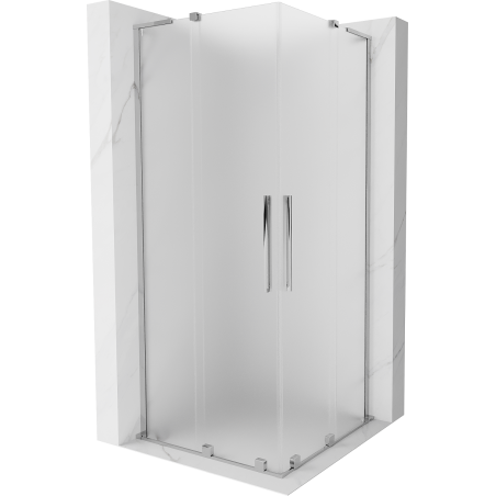 Mexen Velar L Duo kabina prysznicowa rozsuwana 90 x 90 cm, szron, chrom - 871-090-090-02-33-01