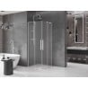 Mexen Velar L Duo kabina prysznicowa rozsuwana 90 x 90 cm, szron, chrom - 871-090-090-02-33-01
