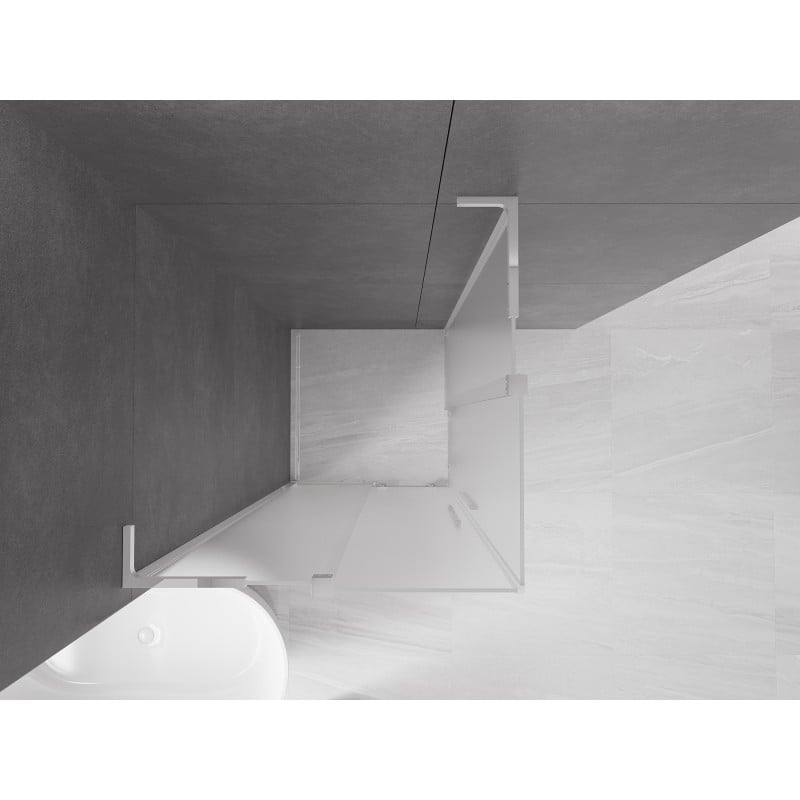 Mexen Velar L Duo kabina prysznicowa rozsuwana 100 x 100 cm, szron, chrom - 871-100-100-02-33-01