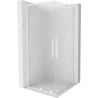 Mexen Velar L Duo kabina prysznicowa rozsuwana 90 x 90 cm, szron, biała - 871-090-090-02-33-20