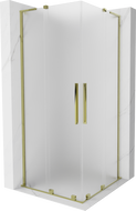 Mexen Velar L Duo kabina prysznicowa rozsuwana 100 x 100 cm, szron, złota - 871-100-100-02-33-50