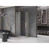 Mexen Velar L Duo kabina prysznicowa rozsuwana 100 x 100 cm, szron, złota - 871-100-100-02-33-50