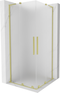 Mexen Velar L Duo kabina prysznicowa rozsuwana 80 x 80 cm, szron, złota szczotkowana - 871-080-080-02-33-55