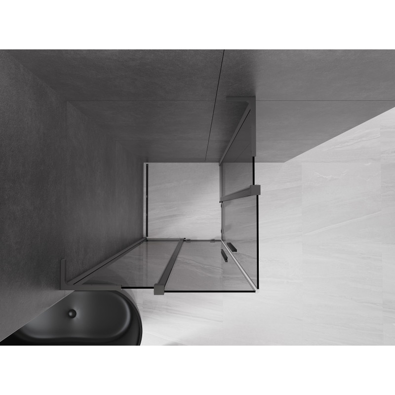 Mexen Velar L Duo kabina prysznicowa rozsuwana 100 x 100 cm, grafit, gun metal - 871-100-100-02-43-95