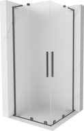 Mexen Velar L Duo kabina prysznicowa rozsuwana 100 x 100 cm, szron, gun metal - 871-100-100-02-33-95
