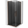 Mexen Velar L Duo kabina prysznicowa rozsuwana 90 x 90 cm, grafit, różowe złoto - 871-090-090-02-43-60