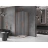 Mexen Velar L Duo kabina prysznicowa rozsuwana 80 x 80 cm, szron, różowe złoto - 871-080-080-02-33-60