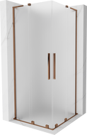 Mexen Velar L Duo kabina prysznicowa rozsuwana 90 x 90 cm, szron, różowe złoto - 871-090-090-02-33-60