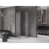 Mexen Velar L Duo kabina prysznicowa rozsuwana 100 x 100 cm, szron, różowe złoto - 871-100-100-02-33-60