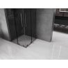 Mexen Velar L Duo kabina prysznicowa rozsuwana 80 x 80 cm, grafit, gun gray szczotkowany - 871-080-080-02-43-66