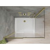 Mexen Omega kabina prysznicowa rozsuwana 120 x 70 cm, transparent, złota + brodzik Flat - 825-120-070-50-00-4010