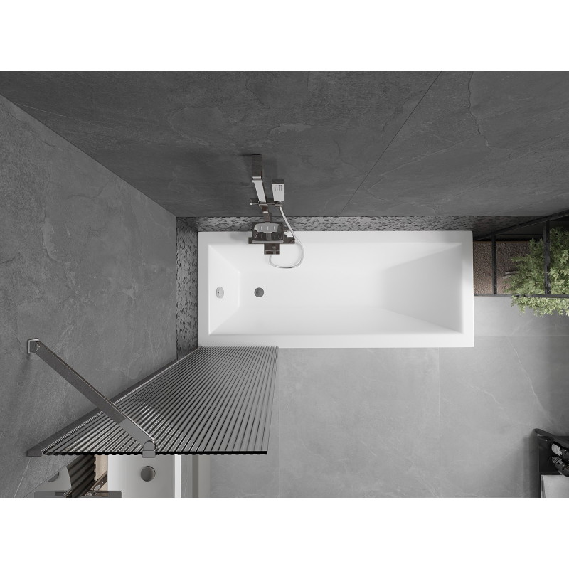 Mexen Next parawan nawannowy 1-skrzydłowy 50 x 150 cm, prążki, chrom - 895-050-000-00-09-01