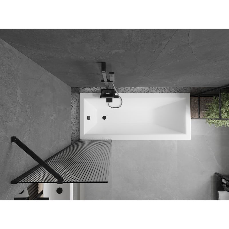 Mexen Next parawan nawannowy 1-skrzydłowy 50 x 150 cm, prążki, czarny - 895-050-000-00-09-70