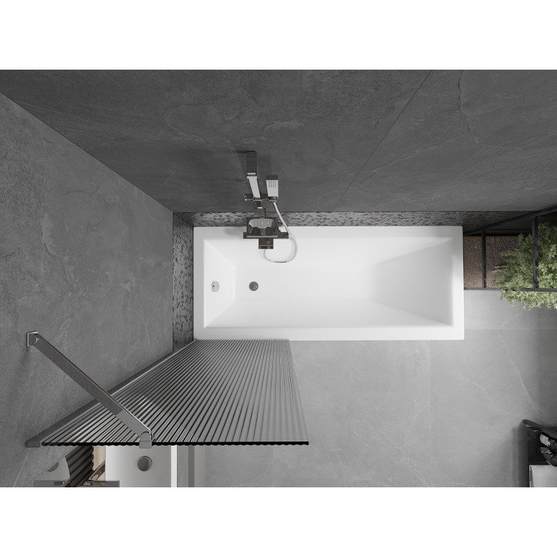 Mexen Next parawan nawannowy 1-skrzydłowy 60 x 150 cm, prążki, chrom - 895-060-000-00-09-01