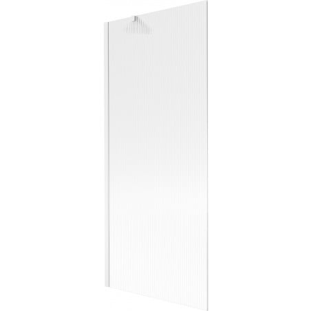 Mexen Next parawan nawannowy 1-skrzydłowy 80 x 150 cm, prążki, biały - 895-080-000-00-09-20