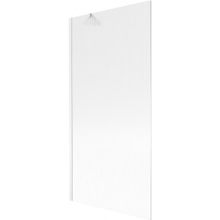 Mexen Next parawan nawannowy 1-skrzydłowy 90 x 150 cm, prążki, biały - 895-090-000-00-09-20