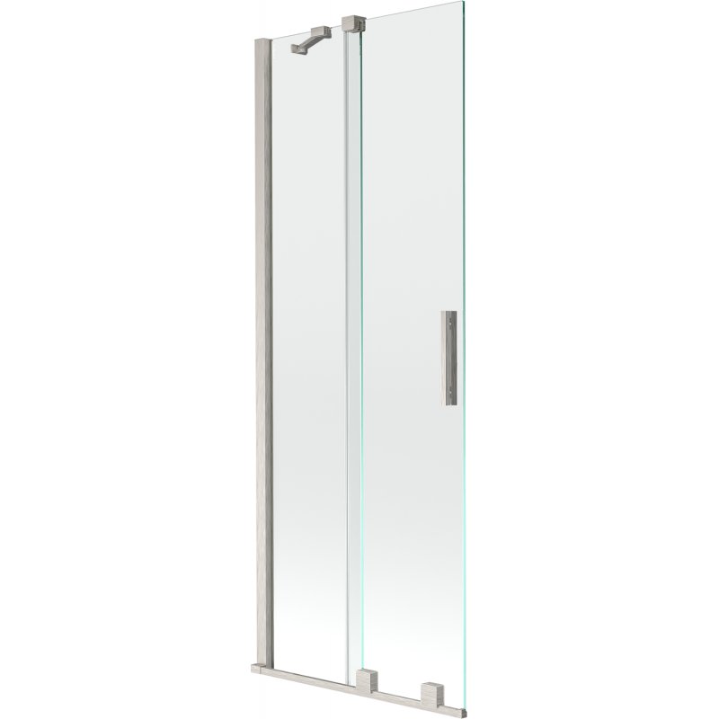 Mexen Velar parawan nawannowy 2-skrzydłowy rozsuwany 70 x 150 cm, transparent, nikiel szczotkowany - 896-070-000-01-97