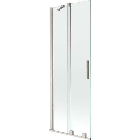 Mexen Velar parawan nawannowy 2-skrzydłowy rozsuwany 75 x 150 cm, transparent, nikiel szczotkowany - 896-075-000-01-97