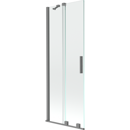 Mexen Velar parawan nawannowy 2-skrzydłowy rozsuwany 75 x 150 cm, transparent, gun metal - 896-075-000-01-95