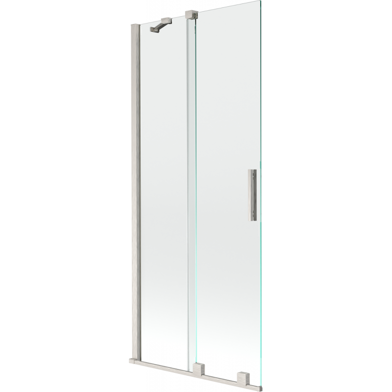 Mexen Velar parawan nawannowy 2-skrzydłowy rozsuwany 85 x 150 cm, transparent, nikiel szczotkowany - 896-085-000-01-97