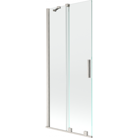 Mexen Velar parawan nawannowy 2-skrzydłowy rozsuwany 85 x 150 cm, transparent, nikiel szczotkowany - 896-085-000-01-97
